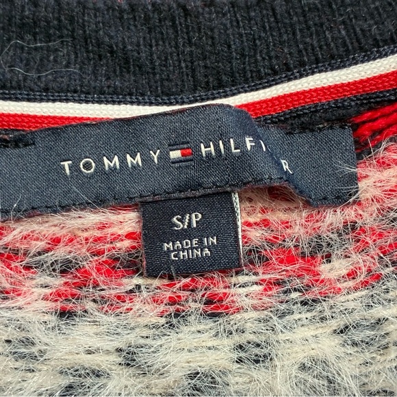 Tommy Hilfiger Sweater Womens Small Fair Isle Wool Cotton Sequin Nordic Ski - Picture 6 of 7